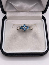 Load image into Gallery viewer, Silver blue topaz ring

