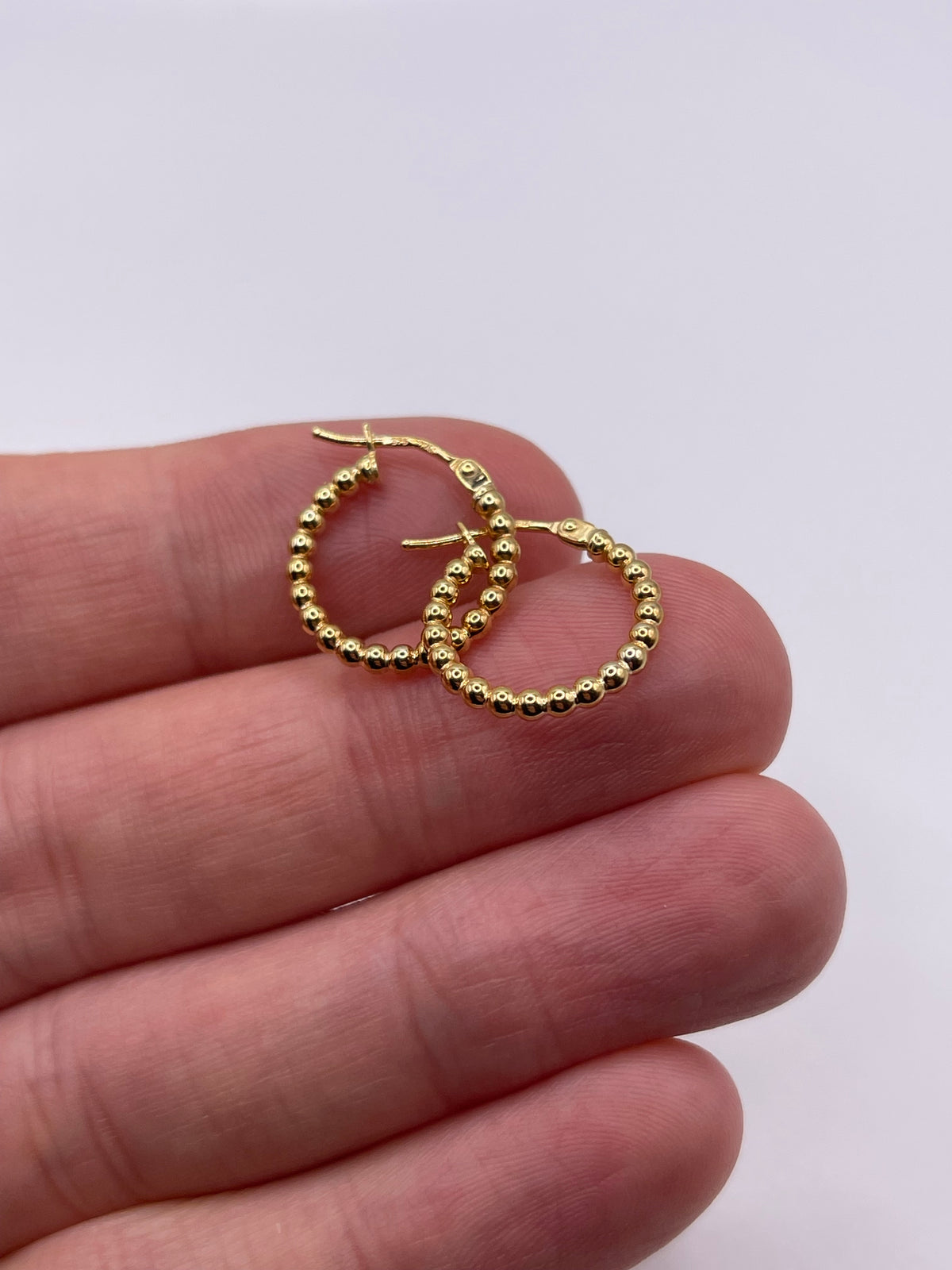 9ct gold creole earrings