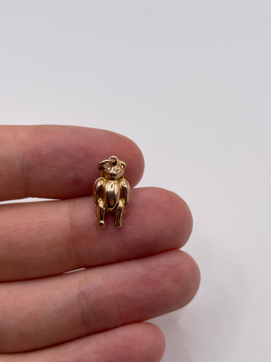 9ct rose gold bear charm