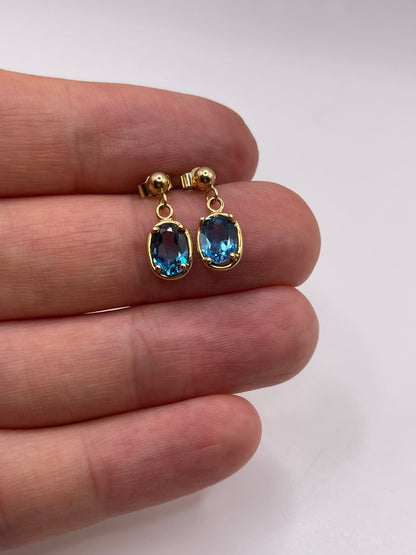 9ct gold topaz earrings