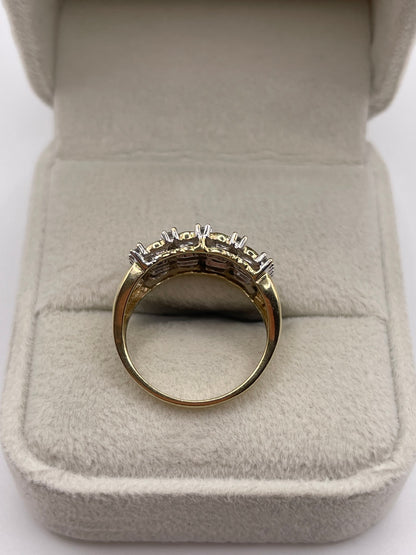 9ct gold diamond cluster ring