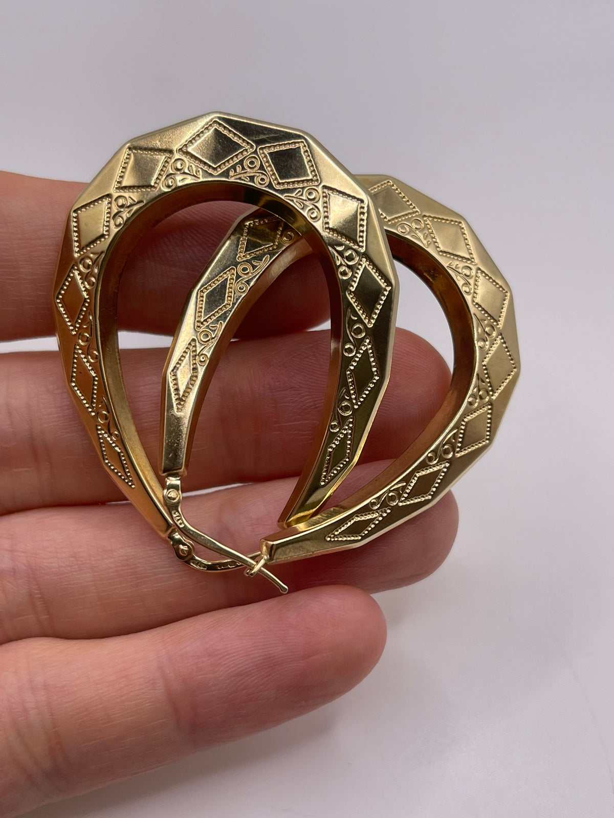 9ct gold Creole earrings