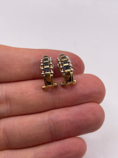 9ct gold sapphire earrings