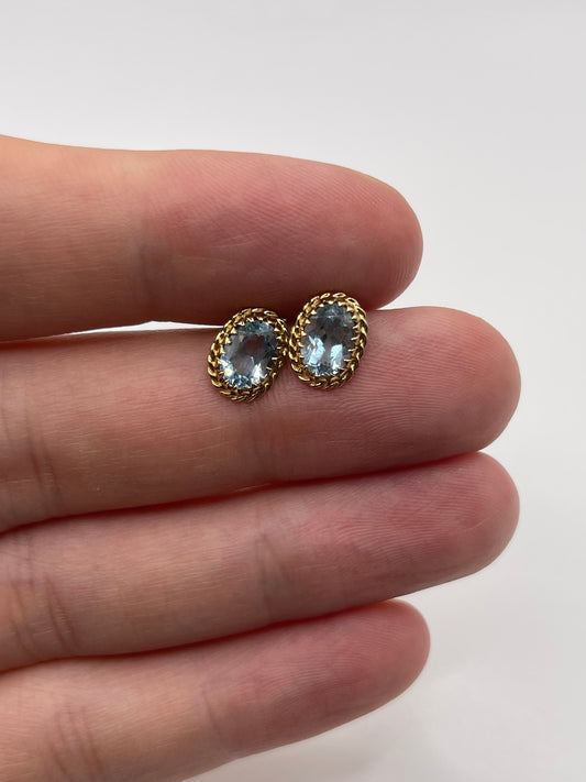 9ct gold topaz earrings
