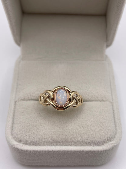 Clogau 9ct gold opal ring