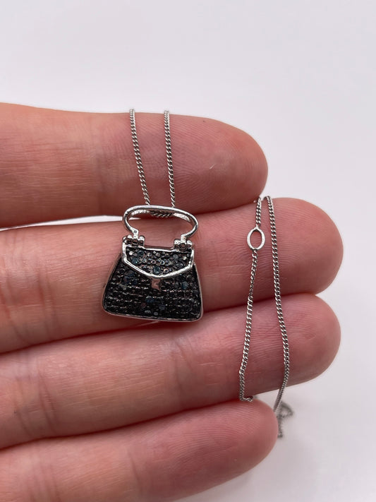 Silver diamond necklace