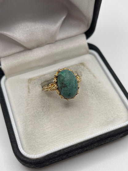 9ct gold gemstone ring