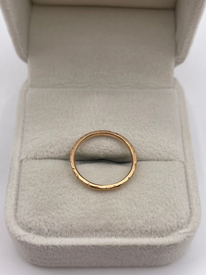 9ct rose gold patterned band