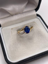 Load image into Gallery viewer, 9ct gold kyanite and diamond ring
