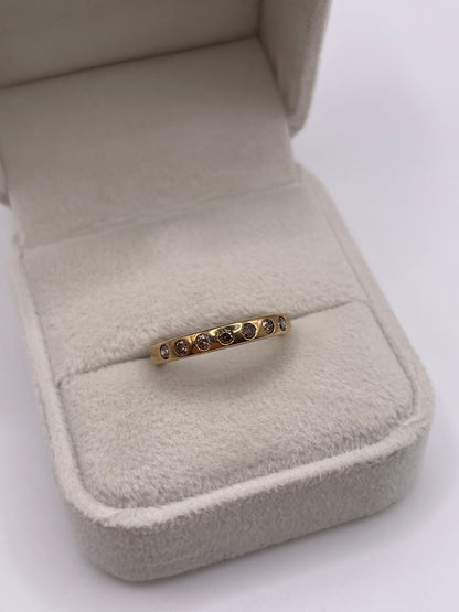 9ct gold cognac diamond ring