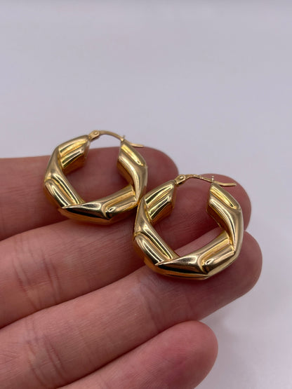 9ct gold creole earrings