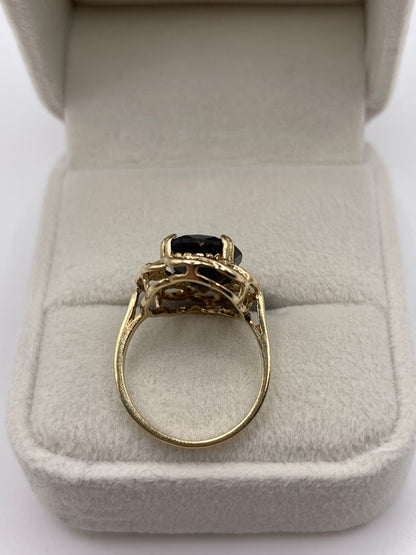 9ct gold Smokey quartz ring