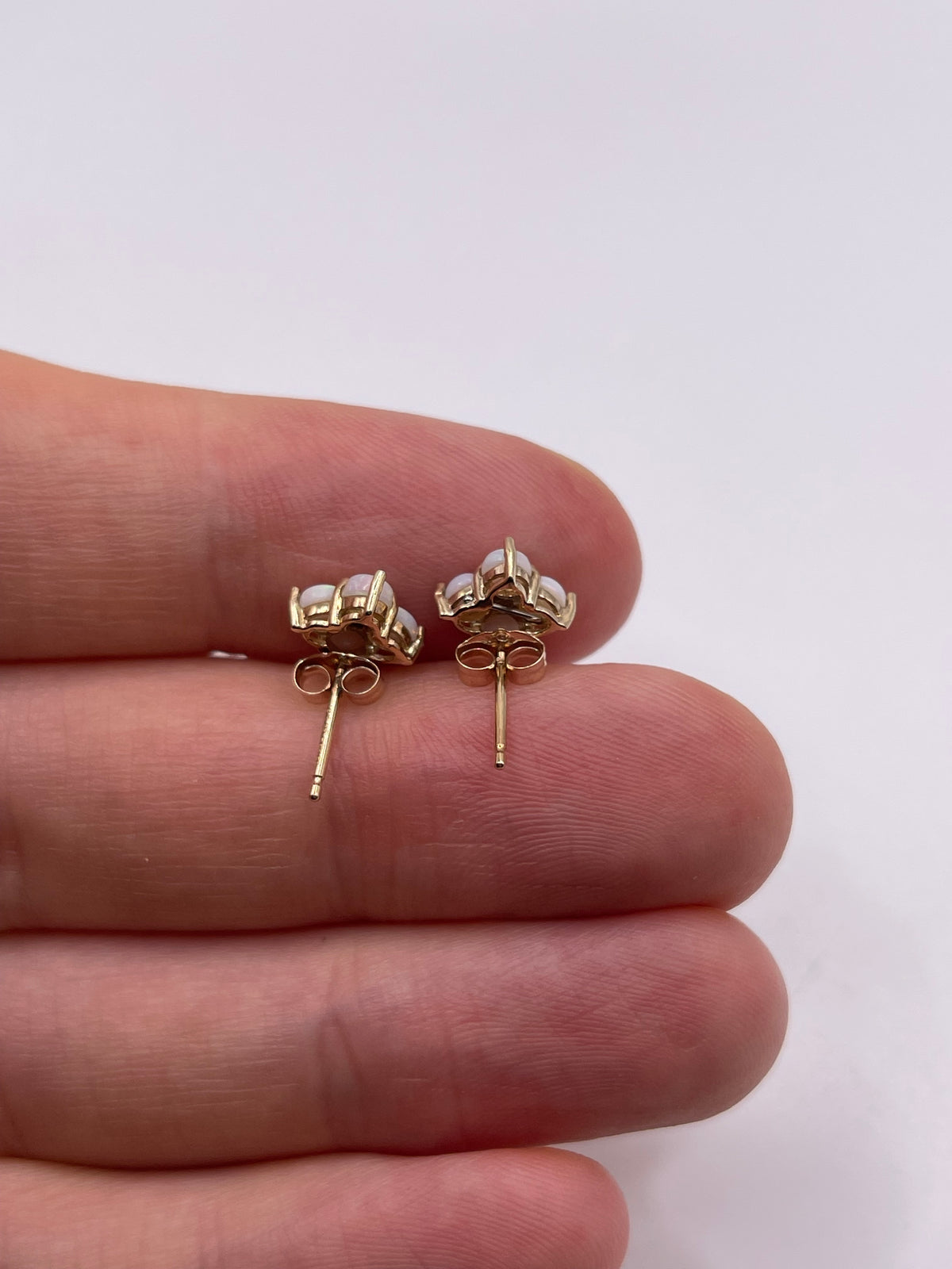 9ct gold opal earrings