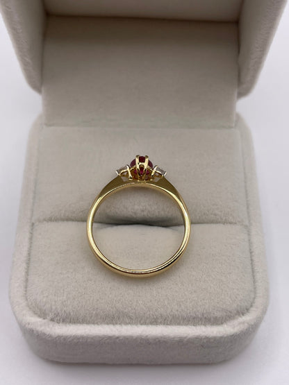 18ct gold ruby and diamond ring