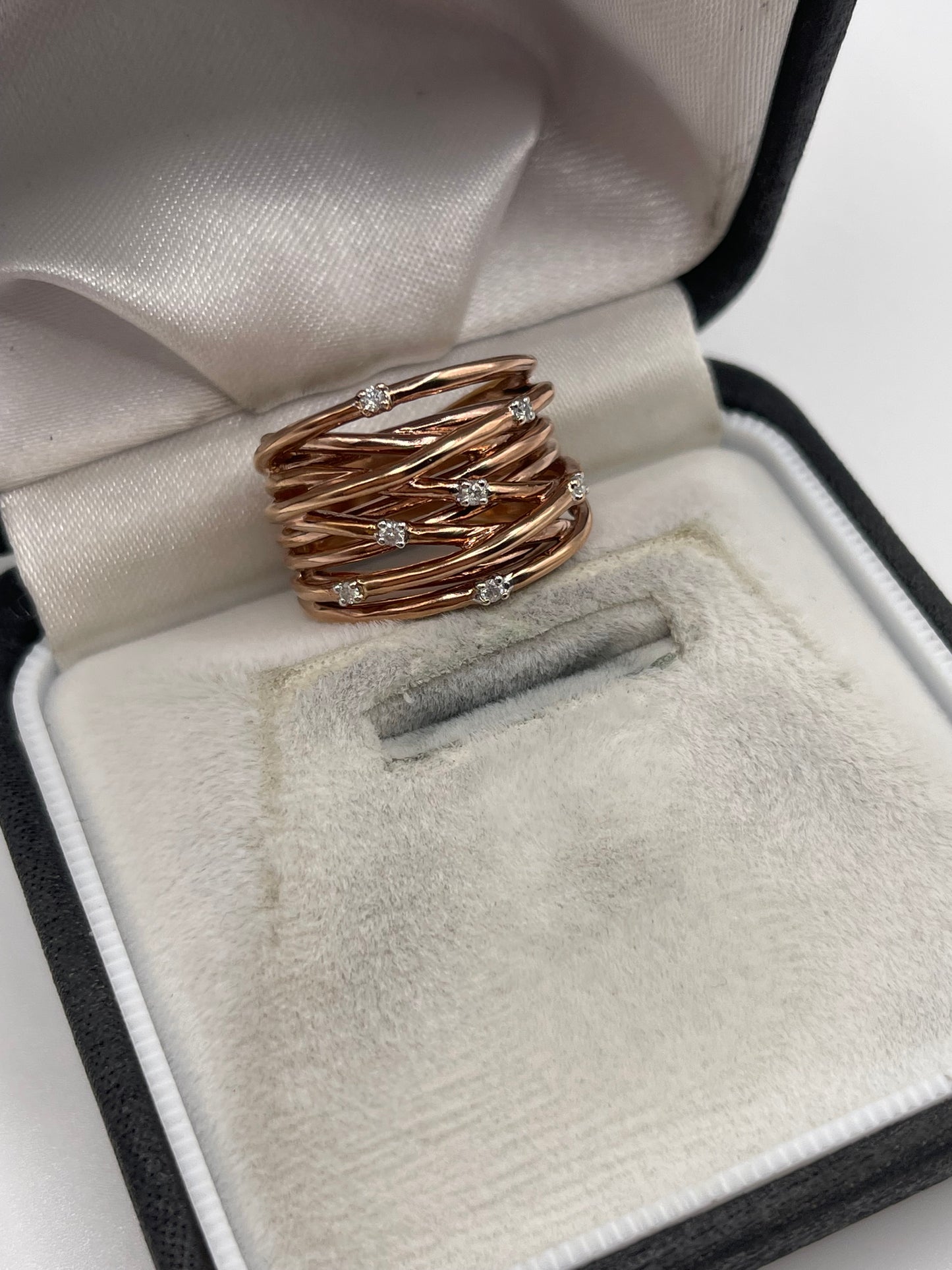 9ct rose gold diamond ring