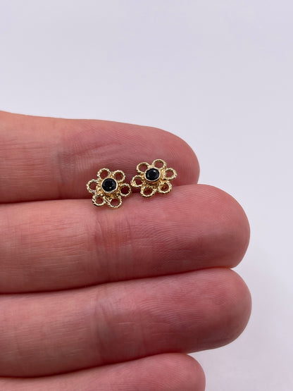 9ct gold sapphire earrings