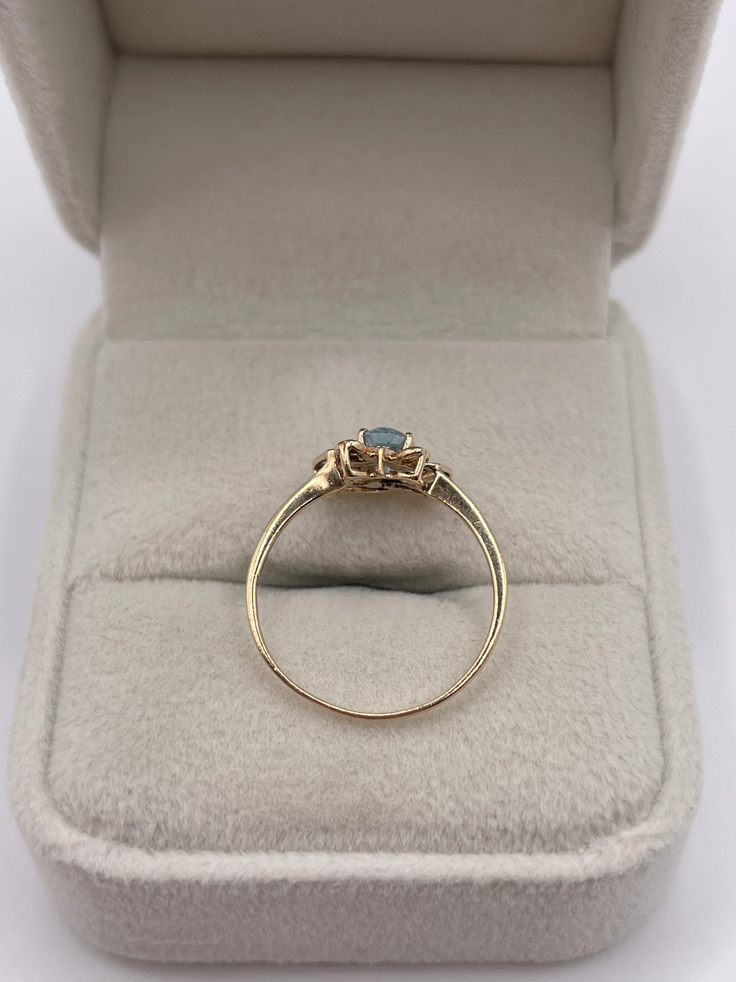 9ct gold blue topaz butterfly ring
