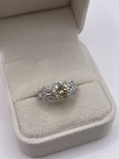 Platinum 2.16ct diamond ring