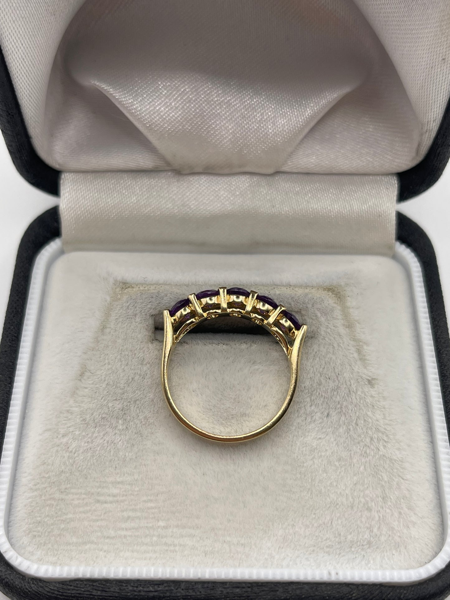 9ct gold amethyst ring