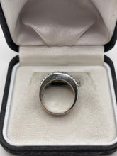 Load image into Gallery viewer, 14ct white gold emerald and diamond ring
