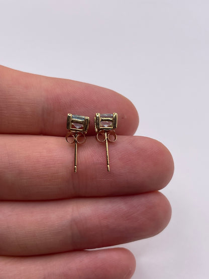 9ct gold topaz earrings