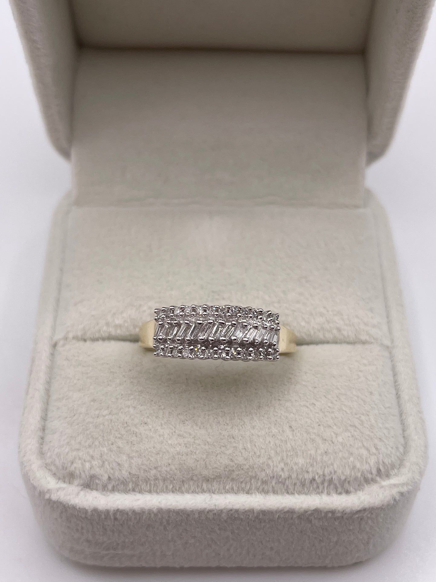9ct gold diamond cluster ring