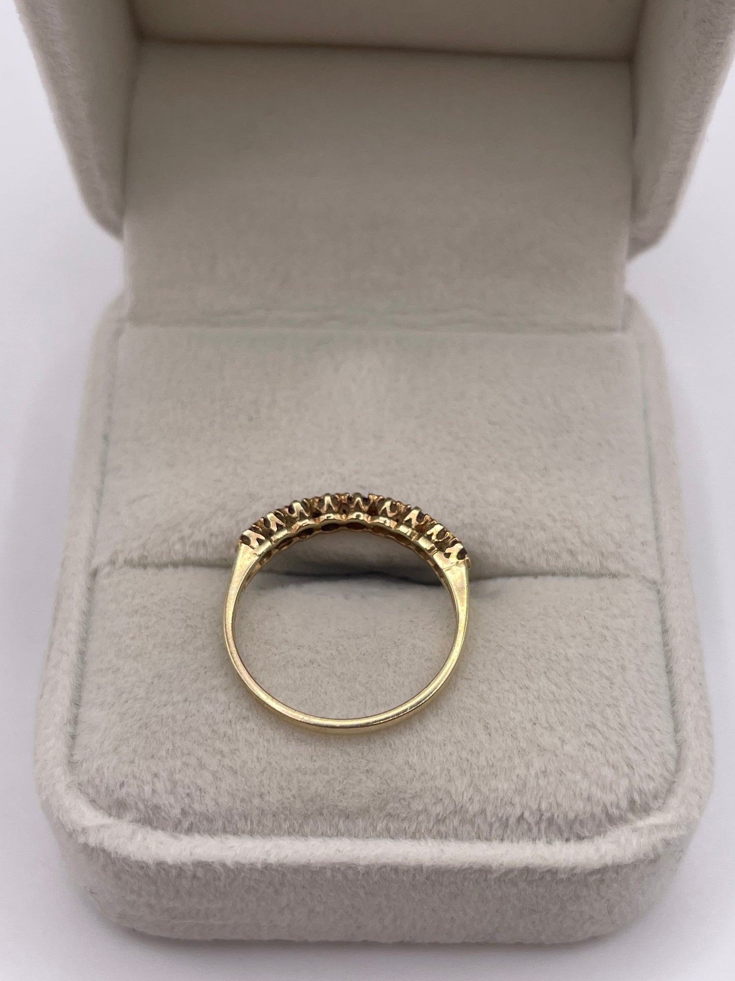 9ct gold ruby and diamond ring
