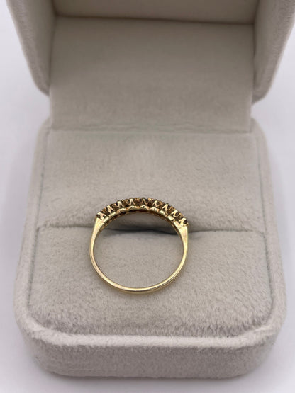 9ct gold ruby and diamond ring