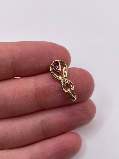 9ct gold ruby and diamond pendant