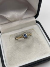 Load image into Gallery viewer, 9ct gold sapphire and diamond ring
