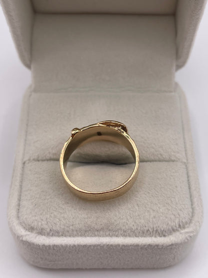 9ct gold buckle ring