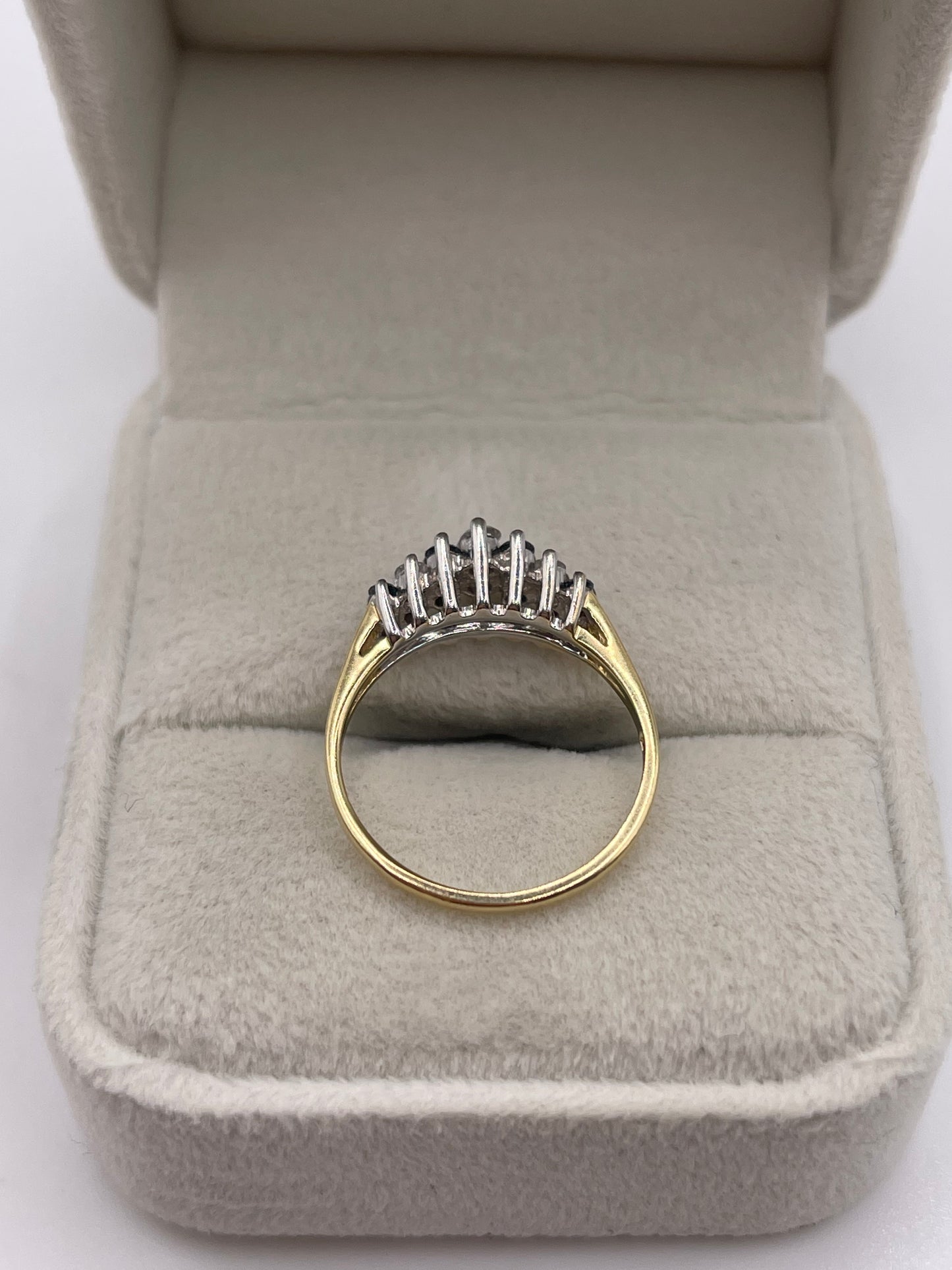 14ct gold diamond cluster ring