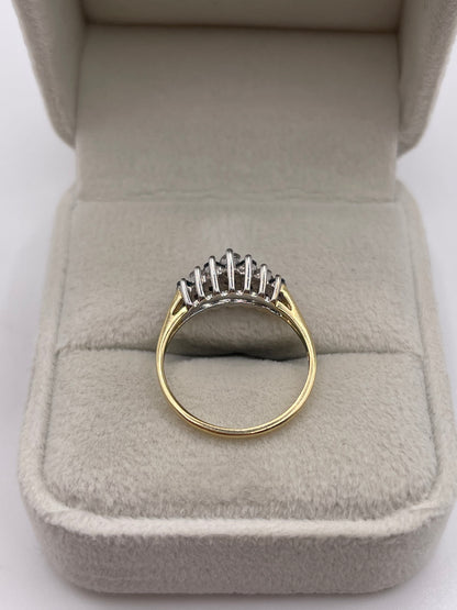 14ct gold diamond cluster ring