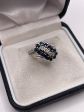 Load image into Gallery viewer, 14ct white gold sapphire and diamond ring
