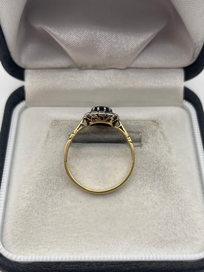 18ct gold sapphire and diamond ring