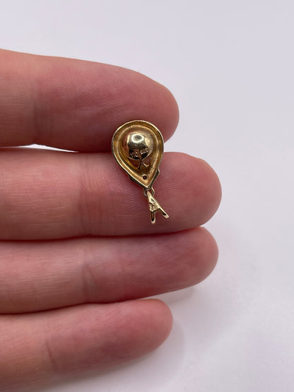 9ct gold pearl and diamond pendant