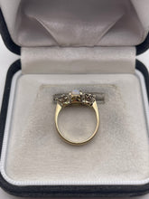 Load image into Gallery viewer, 9ct gold opal and cz ring
