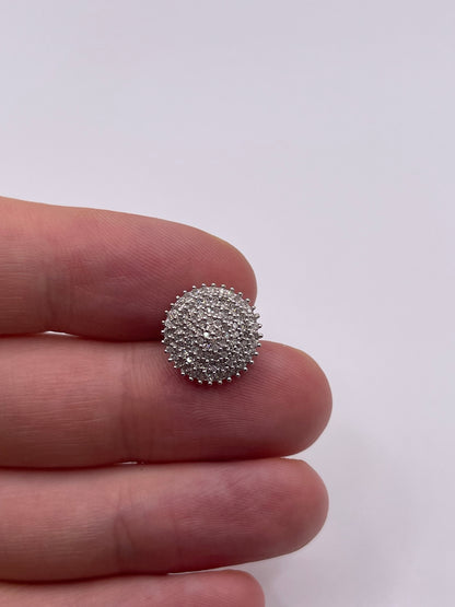 9ct gold diamond cluster pendant