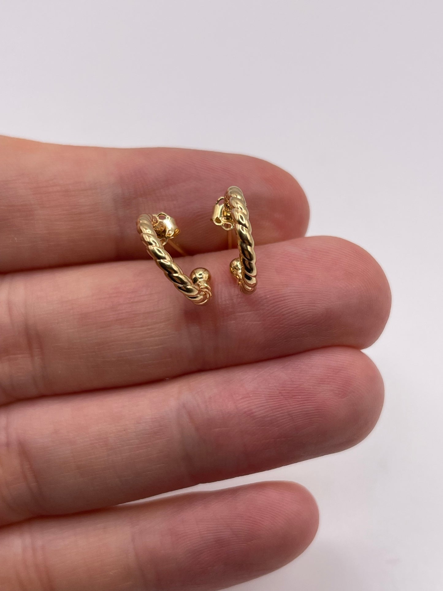 9ct gold rope earrings