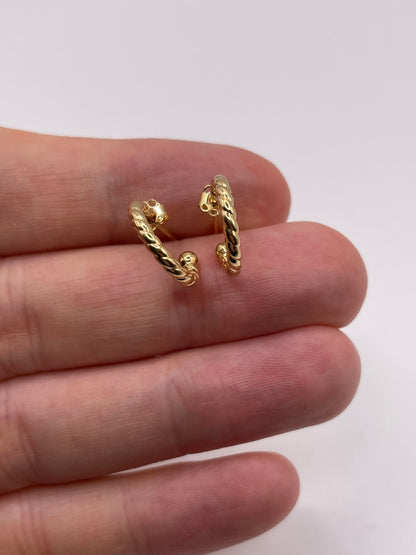 9ct gold rope earrings