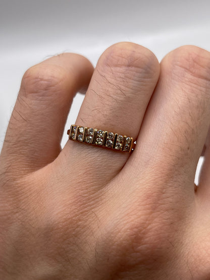 9ct rose gold diamond ring