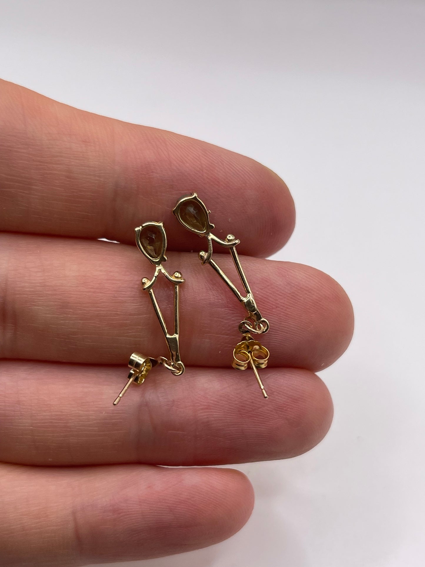 9ct gold peridot earrings