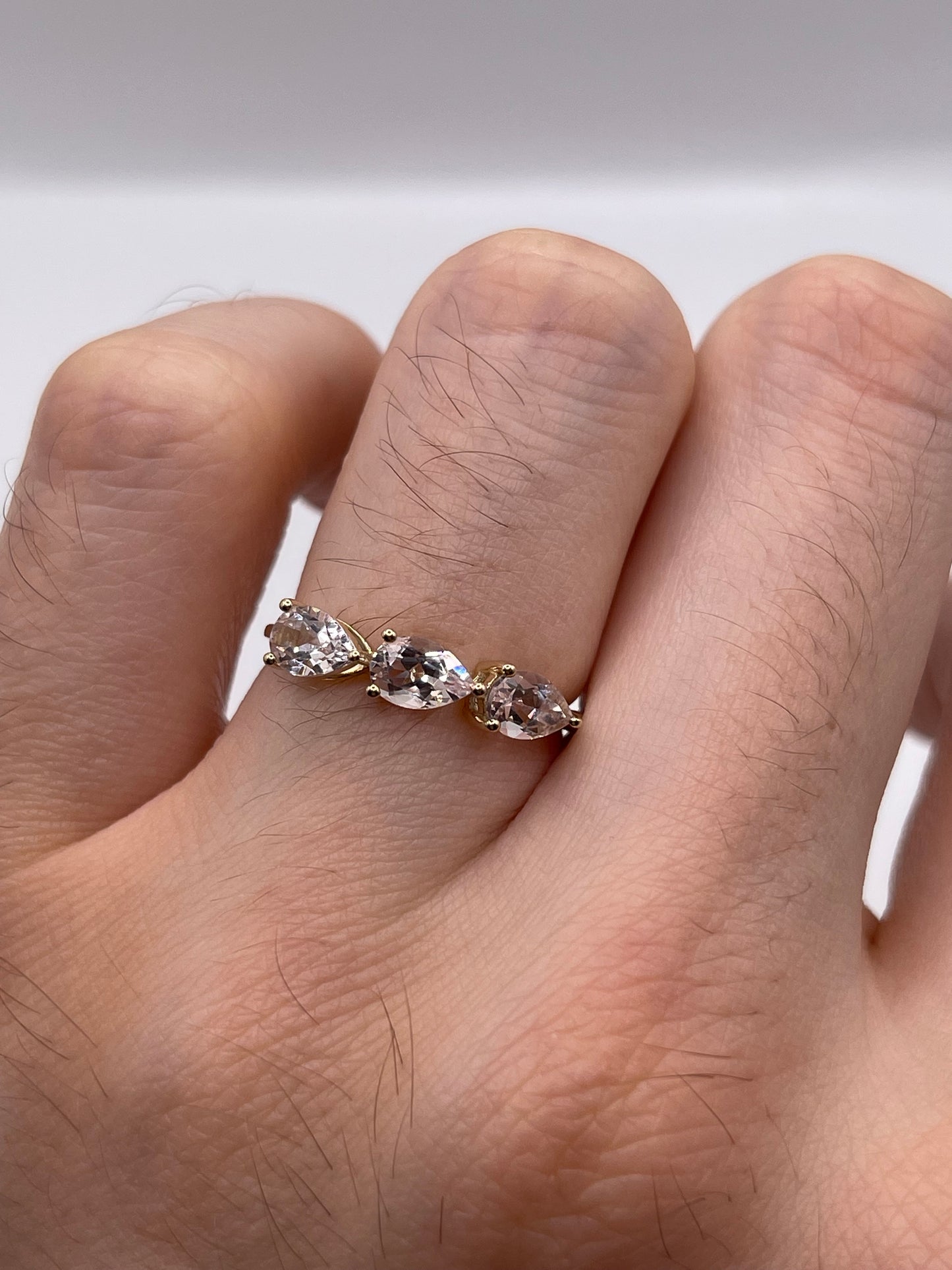 9ct gold morganite ring
