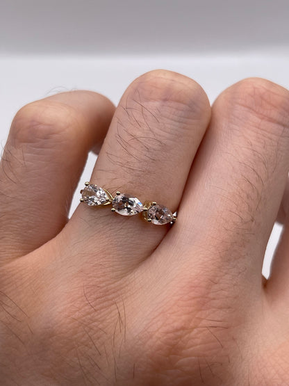 9ct gold morganite ring