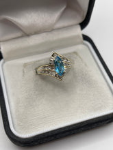Load image into Gallery viewer, 9ct gold topaz and diamond ring

