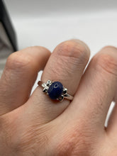 Load image into Gallery viewer, 9ct white gold cabochon sapphire ring
