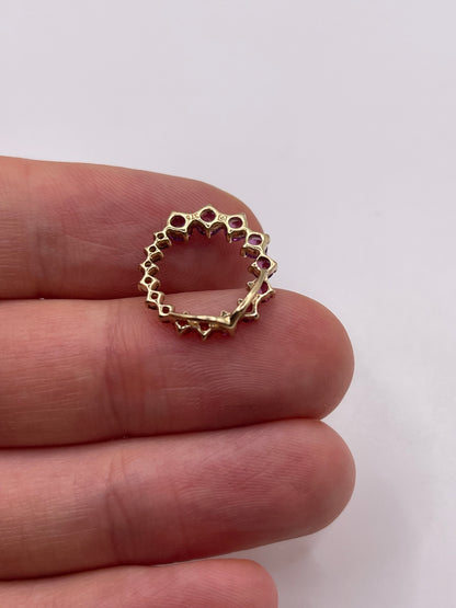 9ct gold garnet pendant
