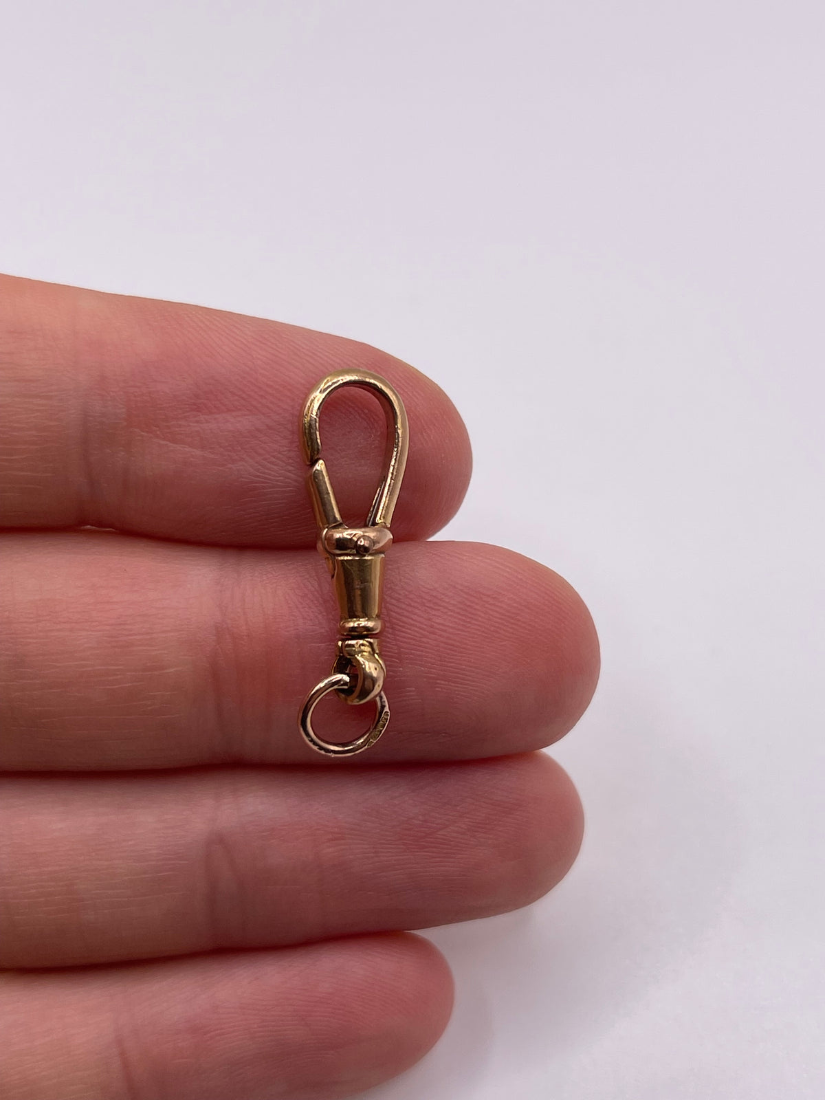 9ct rose gold swivel dog clip 10