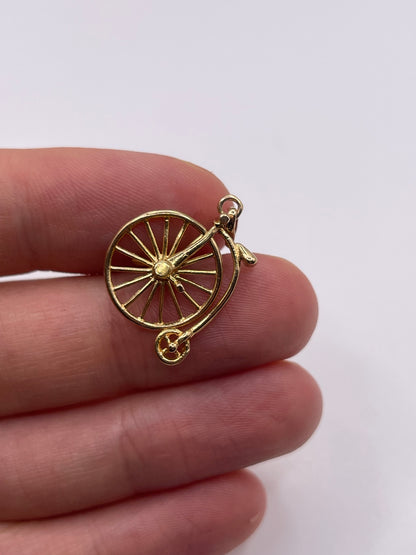 9ct gold penny farthing charm