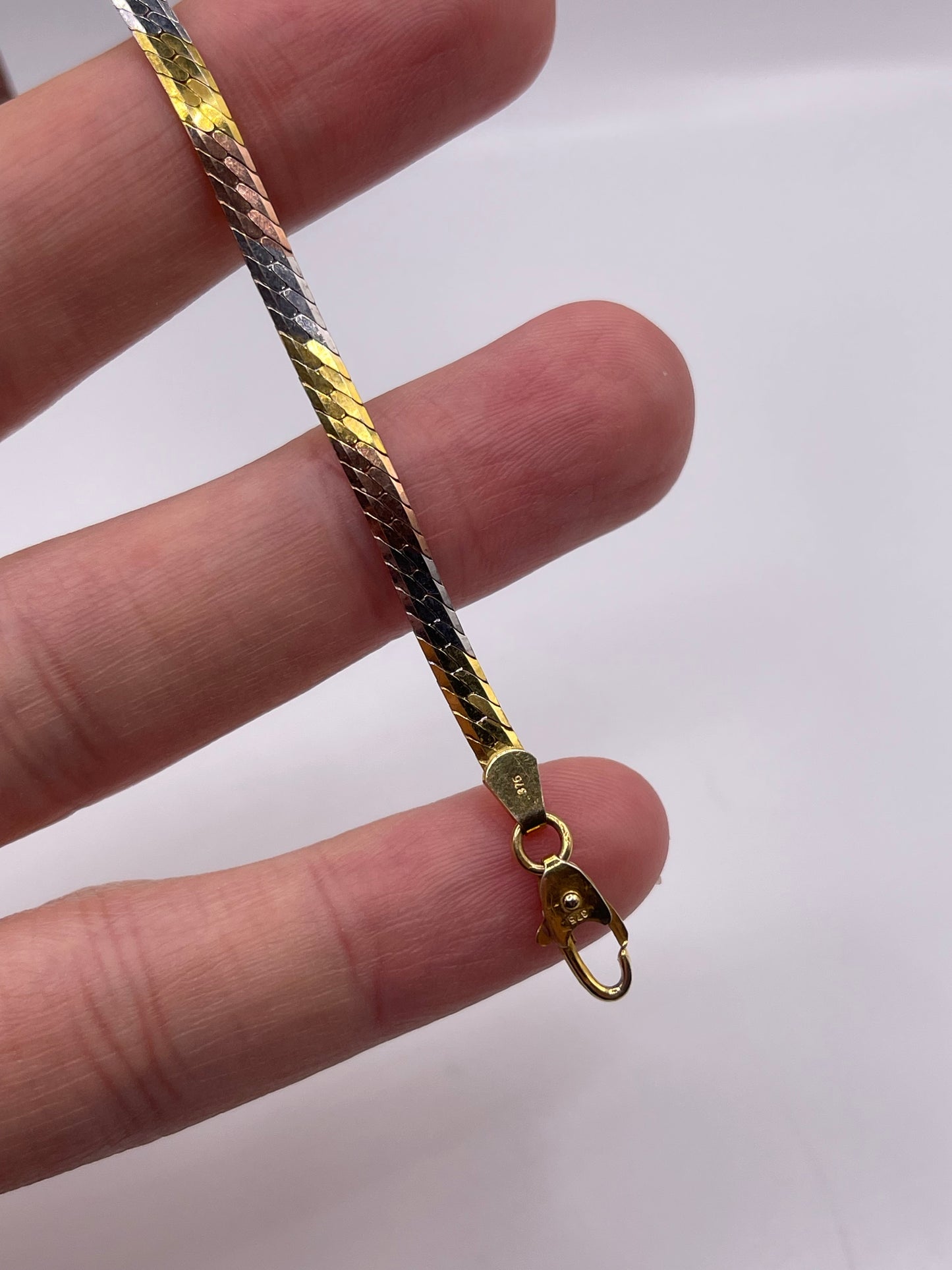 9ct tri gold bracelet
